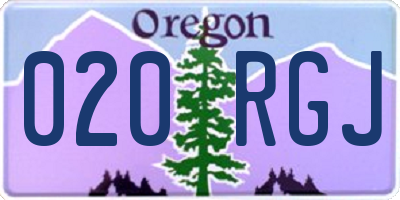 OR license plate 020RGJ