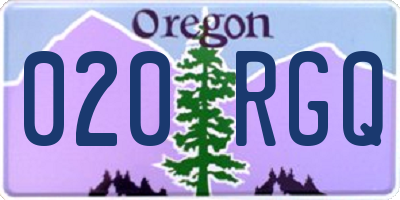 OR license plate 020RGQ