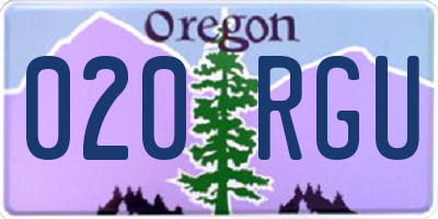 OR license plate 020RGU