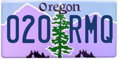 OR license plate 020RMQ