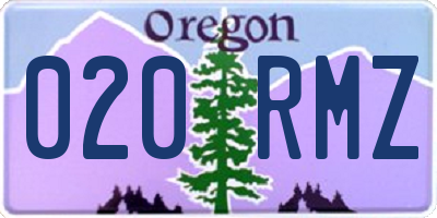 OR license plate 020RMZ