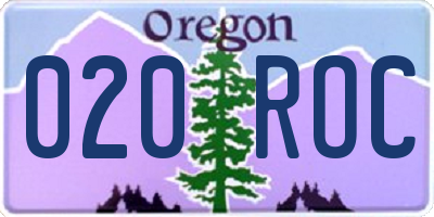 OR license plate 020ROC