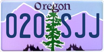 OR license plate 020SJJ