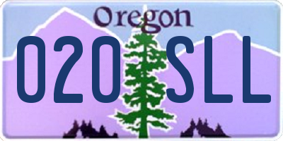 OR license plate 020SLL