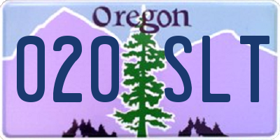 OR license plate 020SLT