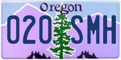 OR license plate 020SMH