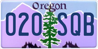 OR license plate 020SQB