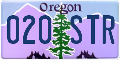 OR license plate 020STR