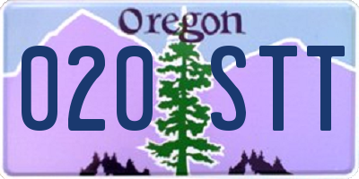 OR license plate 020STT