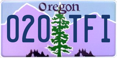 OR license plate 020TFI