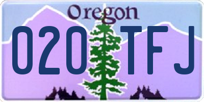 OR license plate 020TFJ