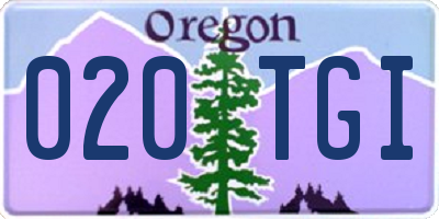 OR license plate 020TGI