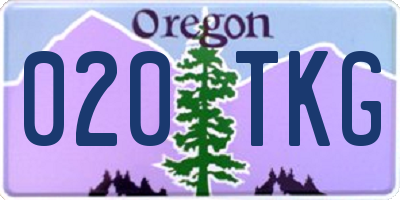 OR license plate 020TKG