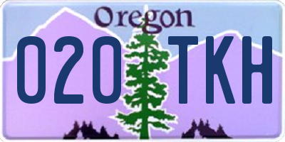 OR license plate 020TKH