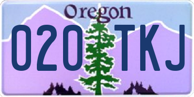 OR license plate 020TKJ