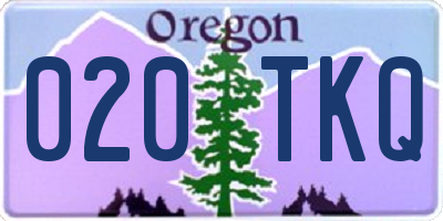 OR license plate 020TKQ