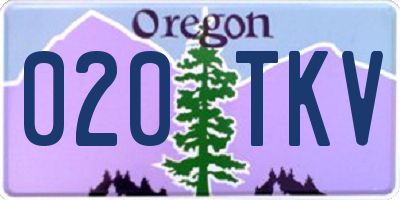 OR license plate 020TKV