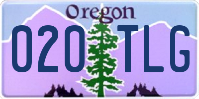 OR license plate 020TLG