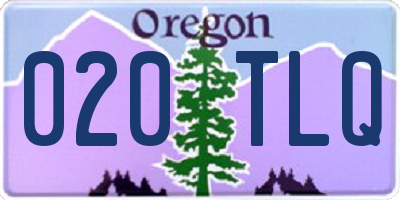 OR license plate 020TLQ