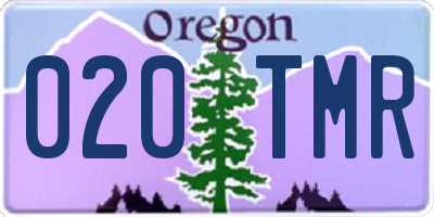 OR license plate 020TMR