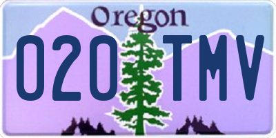OR license plate 020TMV