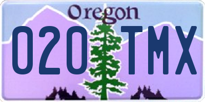 OR license plate 020TMX