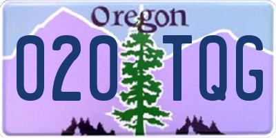 OR license plate 020TQG