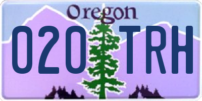 OR license plate 020TRH