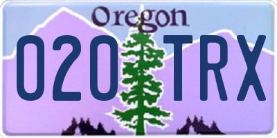 OR license plate 020TRX