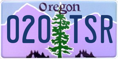 OR license plate 020TSR