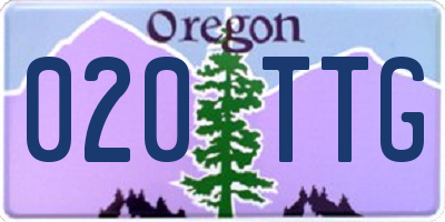 OR license plate 020TTG