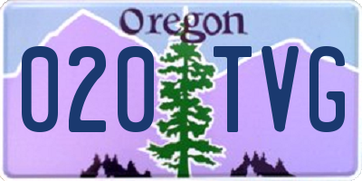 OR license plate 020TVG