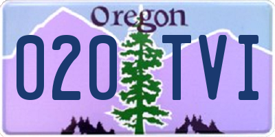 OR license plate 020TVI