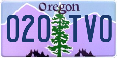 OR license plate 020TVO
