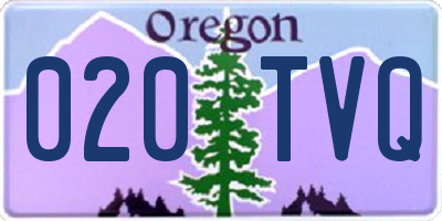 OR license plate 020TVQ