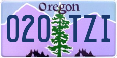 OR license plate 020TZI