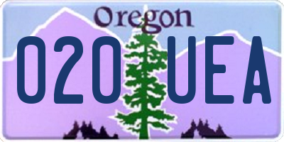 OR license plate 020UEA