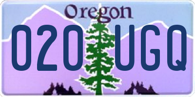 OR license plate 020UGQ