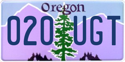 OR license plate 020UGT