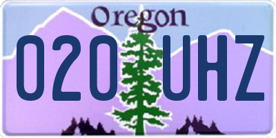 OR license plate 020UHZ