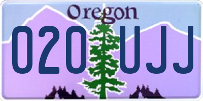 OR license plate 020UJJ