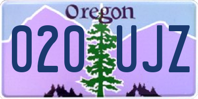 OR license plate 020UJZ