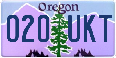 OR license plate 020UKT