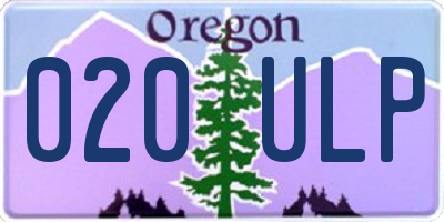 OR license plate 020ULP