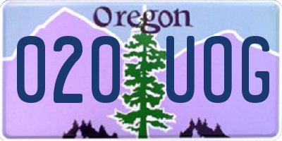 OR license plate 020UOG