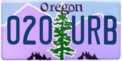 OR license plate 020URB