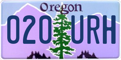 OR license plate 020URH