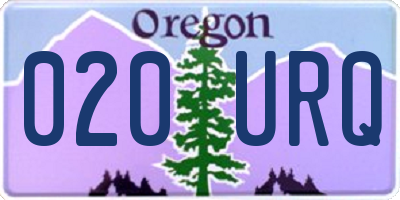 OR license plate 020URQ
