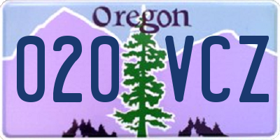 OR license plate 020VCZ