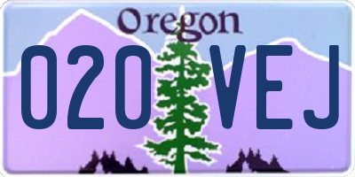 OR license plate 020VEJ